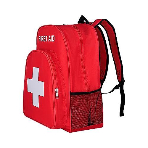 Image of First Aid Bags Empty First Aid Backpack Empty Medical Storage Bag for First Aid Kits Pack Emergency Hiking Backpacking Camping Cycling Riding Climbing Travel Car
