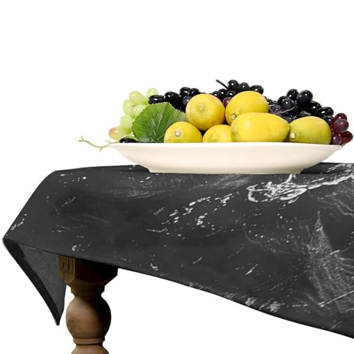 Nappe rectangulaire en lin abstrait pour table de salle à manger rustique - 7