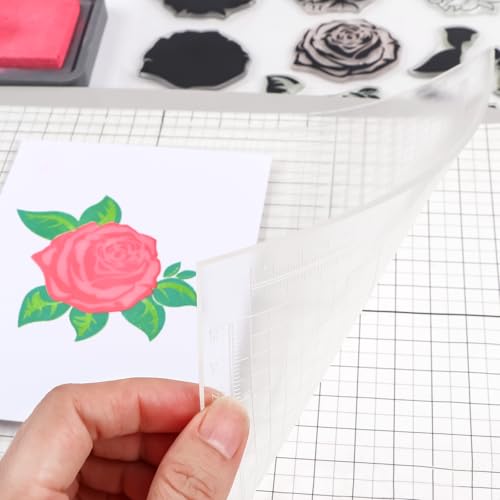 Transparente Photopolymer-Matte für Schablonenstempel, A4, wiederverwendbar, rutschfeste Griffmatte, vielseitig verwendbar, rutschfest, klares Photopolymer, Handwerk, geringe klebrige Matte für