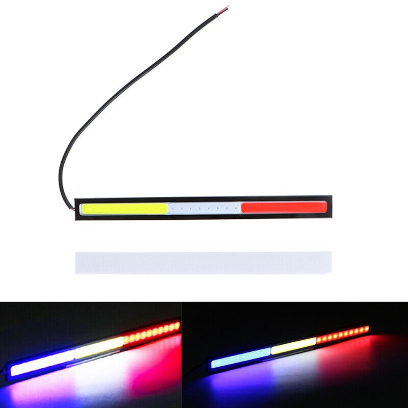Image of Universal 17cm LED Light Strip Strobe Flash Daytime Running Light, LED Strip Light Super Bright 12V Underglow Lights COB DRL Running Lamp (RBG) Comfortable With Ray