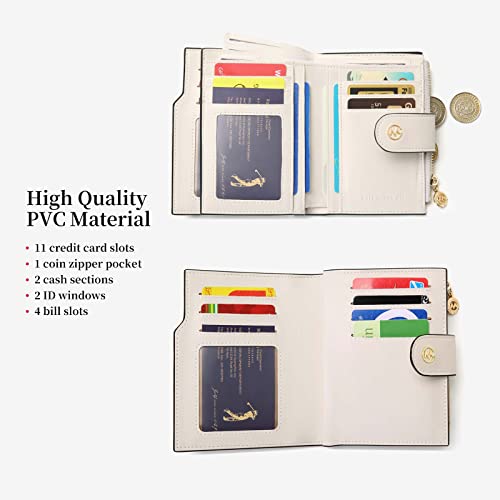 GOLF SUPAGS Wallets for Women PVC Leather Small Bifold Zipper Pocket Coin Purse Large Capacity Multi Card Organizer2