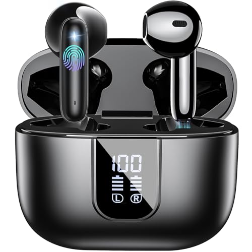Bluetooth Kopfhörer, Kopfhörer Kabellos Bluetooth 5.4, In Ear Kopfhörer mit 6 ENC Noise Cancelling Mic, HIFI Stereo, LED-Anzeige, Wireless Earbuds 35H, IP7 Wasserdicht, USB-C, Ohrhörer Tiefer Bass