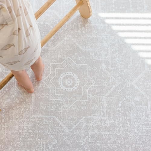 Image of Little Landings Baby Play Mat for Floor - Layla (6x6ft) - Premium EVA Foam Play Mat for Babies & Toddlers (Ages 0-5+) - Non-Toxic Playmat for Tummy Time, Crawling & Playroom - Stylish & Comfortable