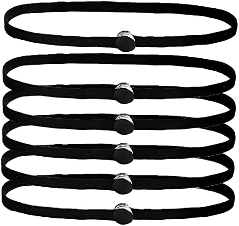 LIFEFUN 6PCS Long Snap Hair Ties for Thick Hiar Natural Curly Hair Adjustbale Hair Rope for Puff Ponytail and Braided Hair (12.6 INCH-6PCS-40% Choose)