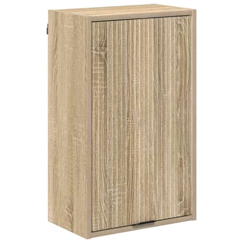 vidaXL Gabinete de Baño con Puerta Roble Sonoma 39 x 23,5 x 65 cm, Armario de baño Moderno, Mueble de Pared Rectangular, diseño Compacto, Ahorra Espacio Funcional