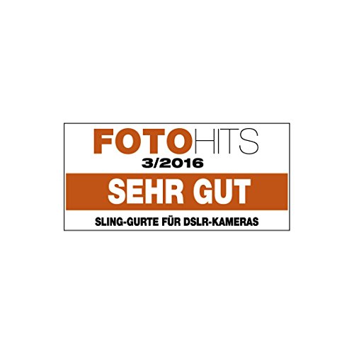 Hama Kameragurt Quick Shoot Strap (Schultergurt l&auml;ngenverstellbar bis 150 cm, Neopren, weich gepolstert, Sling universal passend f&uuml;r DSLR/Spiegelreflexkamera) schwarz