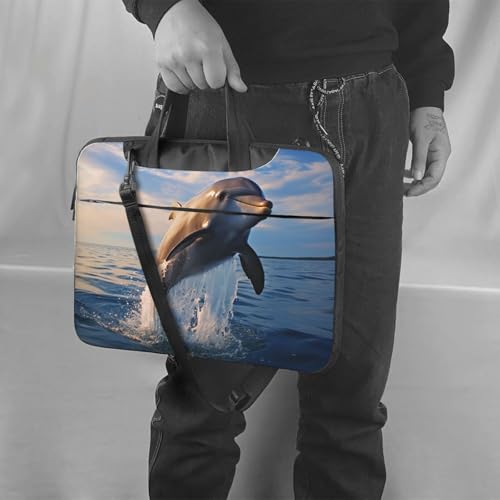 Bolso portátil impermeable para laptop 15.6 pulgadas negro miniatura 6
