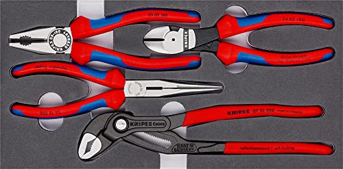 00 20 01 V15 Pliers Set"Basic" 4Piece In Red/Blue #TOP2