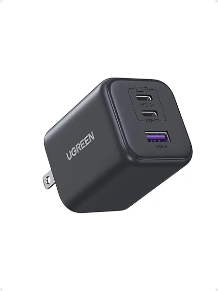UGREEN 45W USB C Charger for iPhone 17 (2025), (GaN ll Tech) PPS 3 Port Super Fast Charger Block for iPhone 17/16/15 Pro Max, Galaxy S25/S24 Ultra, Pixel, iPad, MacBook and More Series, Matte Black