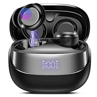 DUSONLAP Wireless Earbuds Bluetooth 5.4 Headphones In Ear, Small Design Mini Sleep Headphones for Side Sleepers, 47H Playtime Sleeping Earbuds Clear Calls, IPX7 Waterproof Earphones, Black Ear Buds