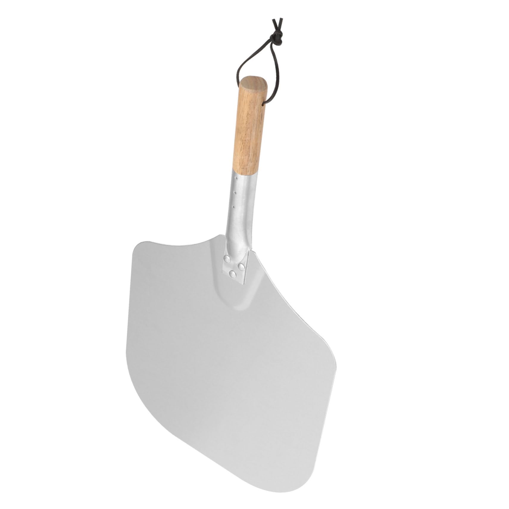 PRETYZOOM Pizza Shovel Aluminum Pizza Server Wood Handle Pancake Transfer Tool Heavy Duty Peel