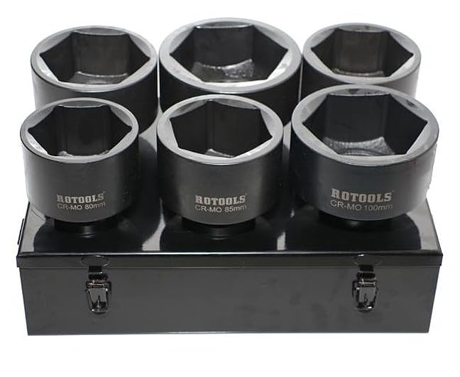 Steckschlüssel Schlagschrauber Nüsse1" 6 teilig 80-105mm