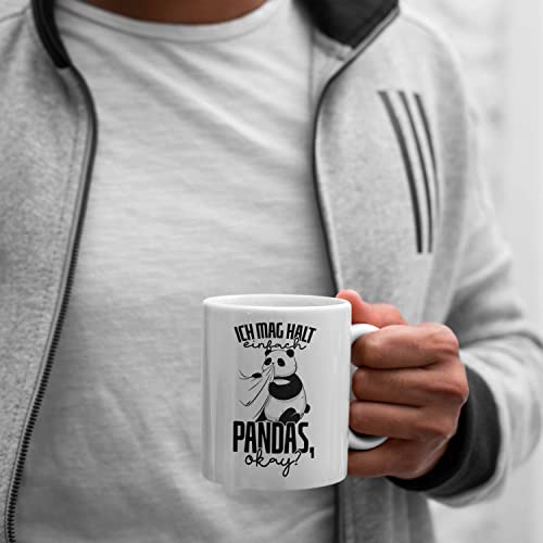 Trendation - Lustige Panda Tasse Panda-Motiv Geschenk Tierliebhaber Geschenkidee Panda Fans (Weiß)