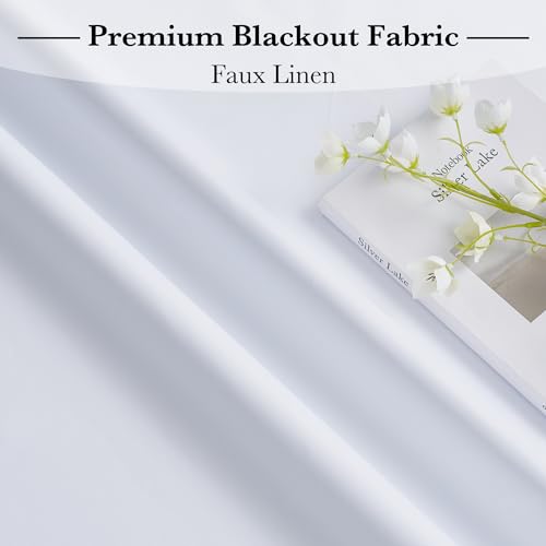 Image of RYB HOME Classroom Door Window Cover, 100% Blackout Shades with White Coating Backing Single Layer for Small Windows and Doors Cover Lockdown Shades Blocks Views, W12 x L30 inch, 1 Panel, White
