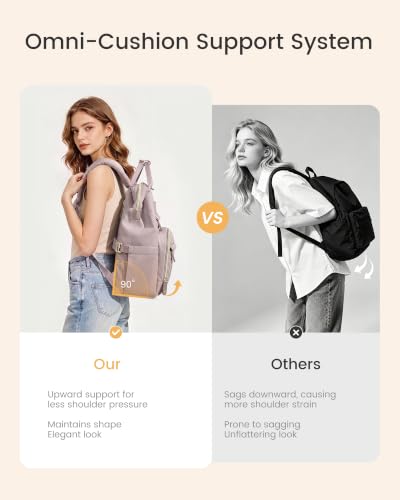 Image of LOVEVOOK Laptop Backpack Women Quilted Teacher Nurse Work Backpack Purse