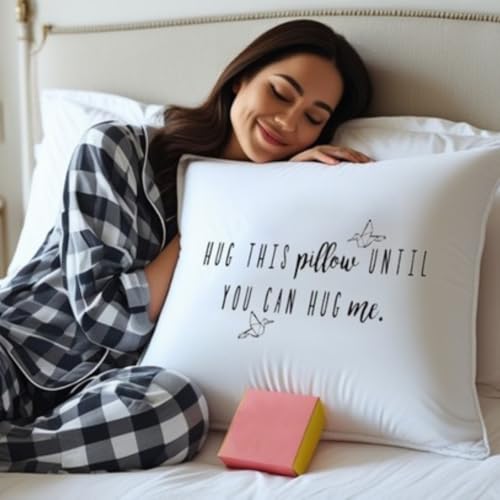 Oh, Susannah Hug This Pillow Until You Can Hug Me Pillowcase Box, Original Design, Long Distance Relationship Gifts, Sublimation Print, Standard (20"x30")