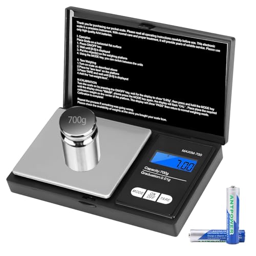 Opiniones y reviews de bascula gramera walmart los 5 mejores. 42 SOZOMO Balanza Precision 700g/0,01g,Mini Balanza Cocina Precisión,Portátil Báscula Electrónica Pantalla LCD,Función Tara, micro balanza,para Cocina,peso gramos...