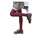 Produktbild Bakicey Damen Kniestrümpfe Socken Overknee Strümpfe Strumpfhosen Baumwollstrümpfe Stricksocken Stützkniestrümpfe Gestrickte Socken Hoch Über das Knie Lange Socken Winter Strümpfe, 64cm Rot, 74cm