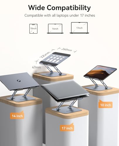 ORICO Ergonomic Laptop Stand for Desk, Height Adjustable Riser, ST11-Gray - image 3