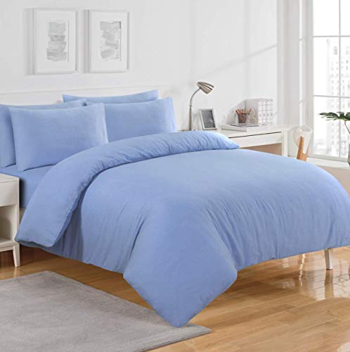 Sábana bajera ajustable de franela térmica azul de 30 cm de profundidad, 100% franela de algodón cepillado, calidad de hotel, extra suave, calidad de hotel, franela, azul, matrimonio