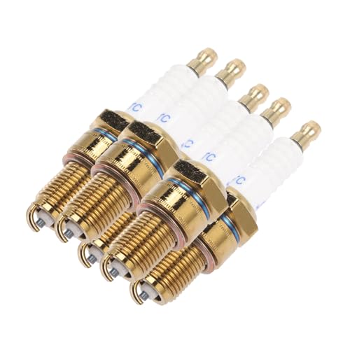 Veemoon 5 piezas Bujías para Generadores y Cortacésped Carbono Alta Resistencia Térmica Compatible con Maquinaria Agrícola y Motosierra Mejora Combustión y Eficiencia