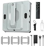 Fensterputzroboter mit 100ml Wassertank, 8000Pa Automatischer Fensterreiniger, 6 Düsen Wassernebel, 4 Reinigungsmodi, Intelligente Wegplanung, Randerkennung, Inklusive 3 Reinigungstüchern