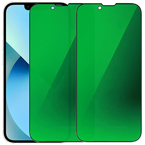 BWEDXEZ 2 Pack Anti-Blue Privacy Tempered Glass for iPhone 14 /iPhone 13/13 Pro/iPhone 17e/ 16e Anti-Spy Screen Protector Film Electroplated 6.1 inch Green by BWEDXEZ - Used condition - Image 9