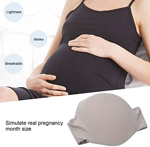 Zerodis Fake Pregnancy Belly, Lifelike Skin Color Artificial Fake Belly Memory Foam Lightweight Breathable Simulation Fake Belly for Women(S)