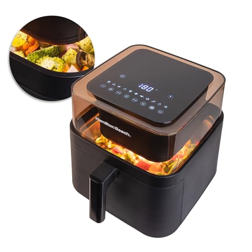 Image of Hamilton Beach Digital Air fryer 7.2L with 100% Toxin Free Silicone Coating, Tested on 138 parameters for Metals, Odour & Microplastics, No PTFE, PFAS, PFOA & BPA, 360° Top View, Dehydrate