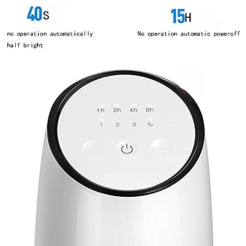 Zpee Remote Control Bladeless Fan With Touch Button,Portable Safe For Child,3 Speeds 15H Timing Mute Air Cooler Fan,Standing Tower Fan White #TOP7