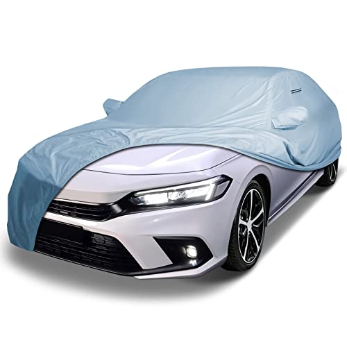 Image of iCarCover Premium Car Cover for 1996-2005 Honda Civic Hatchback Heavy Duty Waterproof All-Weather Automobiles Custom Fit Indoor Outdoor UV Snow Protection Covers with Straps and Bag