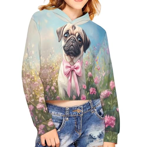 Long Sleeve Clothes for Girls 5-14 Crop Top Fashion Hoodies Cropped Sweatshirt for Kids Casual Fall Outfits3