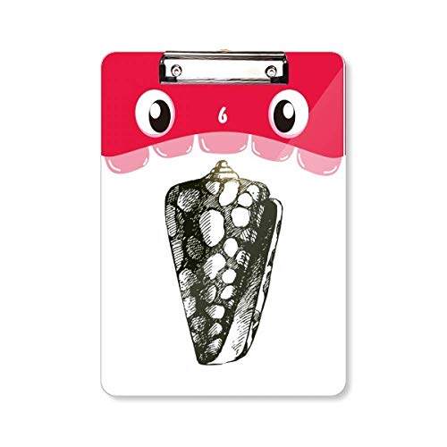 Porte-bloc Noir A4 rigide Snail Marine Life support écriture pince documents