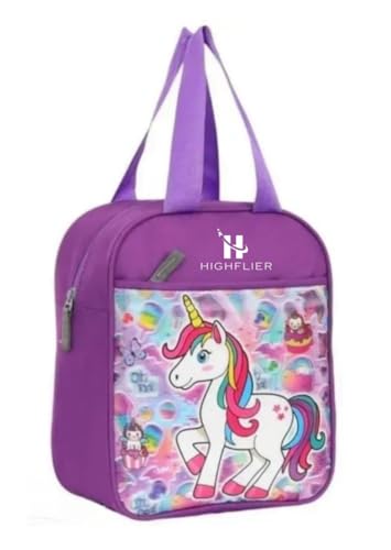 Image of Stylish Lightweight Unicorn Lunch /Storage /Tiffin Bag for Kids for School & Picnic, Pack of 1 (Purple), 8 Liters