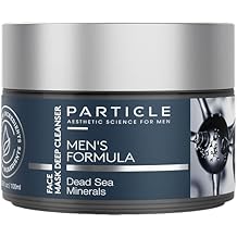 Particle Mineral Face Mask for Men, Hydrating and Deep Cleansing Clay with Charcoal, Aloe Vera, Panthenol &amp; Dead Sea Minerals, Men's Cleanser, Refreshing Weekly Skin Care Routine, 3.38 FL OZ