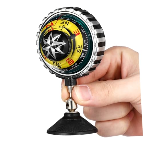 Brújula de tablero pequeña con ventosa para autos y barcos miniatura 1