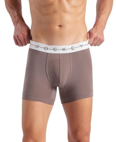 Image of Jockey NY16 Men's Super Combed Cotton Elastane Stretch Solid Trunk with Ultrasoft Waistband (Colors & Prints May Vary)