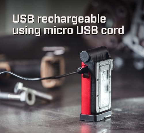 Image of Streamlight 61501 Flipmate 500-Lumen USB Rechargeable Multi-Function Compact Work Light, Red