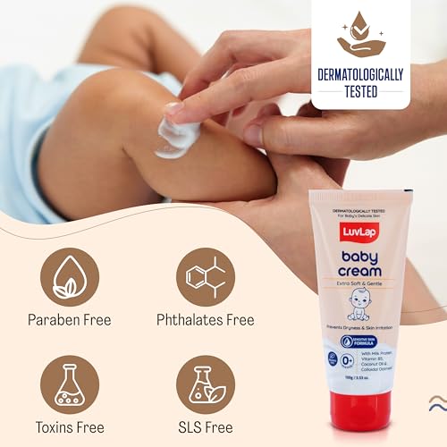 Image of LuvLap Baby Wash & Shampoo 400 ml + Baby Cream 100 gm Combo Set