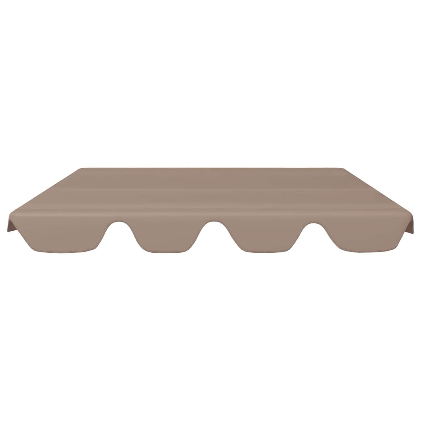 Tidyard Catherinol Toit de Rechange de Balançoire Toit de Remplacement pour Balancelle Extérieur Toit de Rechange de balançoire Taupe 150/130x70/105 cm