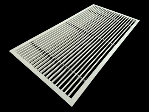 Image of Premium Central air Conditioning Grille- Linear Bar Grilles - Aluminium Powder Coated Grill, Ventilation Grill, Home Grill, ac Jali, Grill for Wall, Sidewall and Ceiling (24 inch * 12 inch)