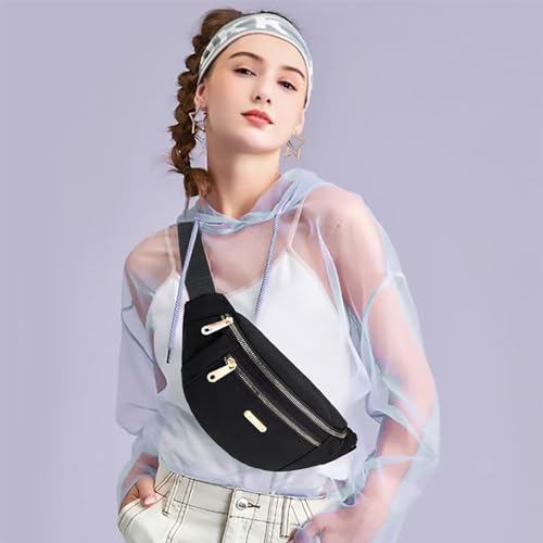 Bauchtasche für Damen und Herren Gürteltasche Verstellbarer Gurt Hüfttasche, Bauchtasche Damen Stylisch, Lässige Stylisch Hüfttasche für Camping Wandern Fitness Fahrrad Reisen – Bild 6