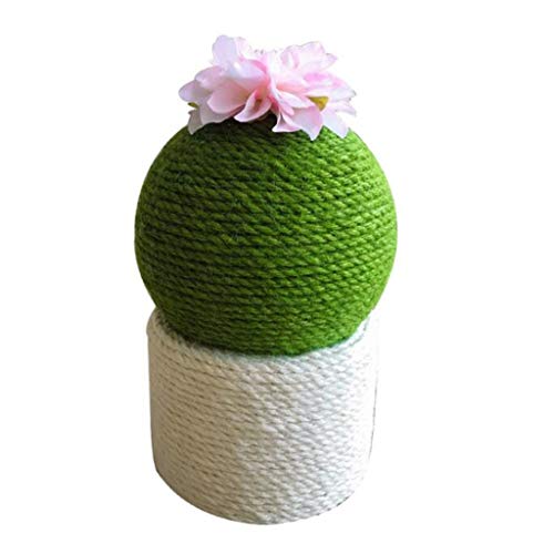 Super Eight Gato Bloc de rasguño de Gato Postal sisal Cactus Rascador Juguetes para Gatos Estante Mobiliario para Gatos árbol Alfombrilla de Escalada arañazos Juguete Divertido,Round Bottom