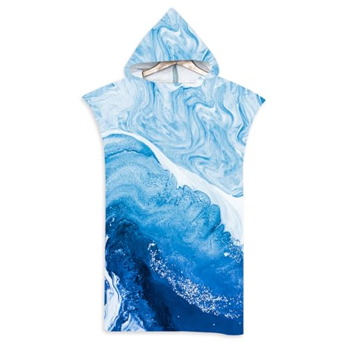Lomtrats Quick-Drying Surf Poncho, Changing Towel, Bathrobe, Sports Towels For Swimmers,Hoodie For Adults,Swimming,Beach,Surfing,Diving,Bathing(Adult-M)
