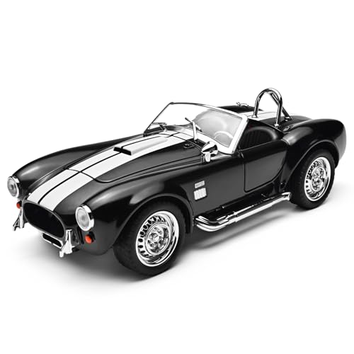 RZAPE Toy Car Models 1/24 Diecast Cars 427S/C Metal Model Cars Carros De Coleccion,Model Car Kits for Adults and Kids,Pull Back Car with Lights and Sounds,Toy Cars for Boys Age 3-12（Black）