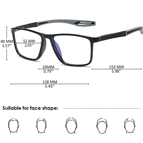 KOOSUFA Photochromic Reading Glasses Blue Light Blocking Sun Readers UV Protection TR90 Super Lightweight Sunglasses for Men Women 3 in 1 Lenses Darken In Sunlight Grey Lens/Black grey 3.0 - Image 2
