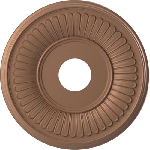 Image of Ekena Millwork 16 inchOD x 3 1 /2 inchID x 1 inchP Berkshire Thermoformed PVC Ceiling Medallion (Fits Canopies up to 7 inch), Aged Copper
