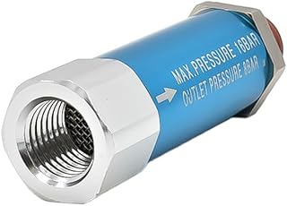 Interstate Pneumatics WR1115 1/4 Inch NPT In-Line 120 PSI Fixed Preset Pressure Regulator Outlet Pressure with Max Inlet 230 PSI