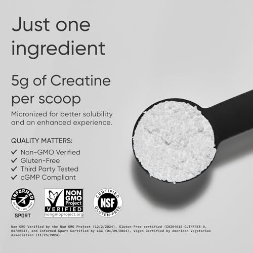 Image of Sports Research Creatine Monohydrate Powder 5g, 200 Servings (Unflavored)