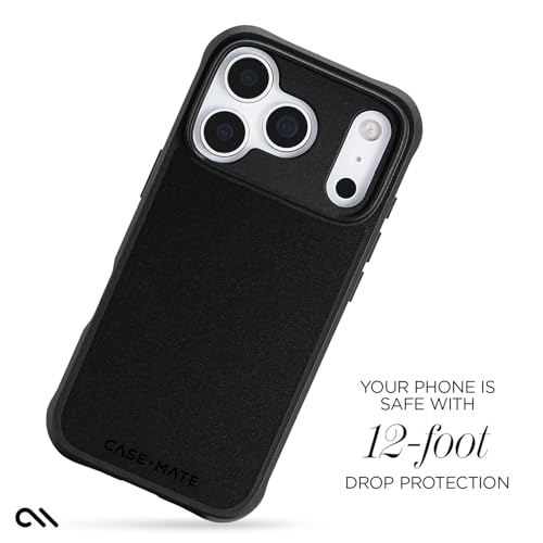 Image of Case-Mate iPhone 17 Pro Case - Tough Black | Compatible with MagSafe - Rugged Phone Cover with 12ft Drop Protection - Premium Magnetic Phone Cover for iPhone 17 Pro